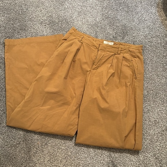 Anthropologie Honey Wide  Leg Cotton Blend Trousers - Picture 10 of 11